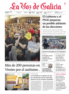 Cover of La Voz de Galicia (Viveiro)