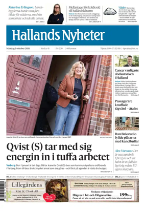 Cover of Hallands Nyheter