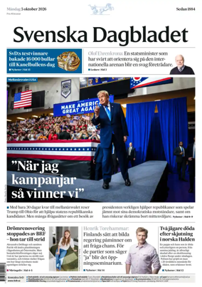 Cover of Svenska Dagbladet
