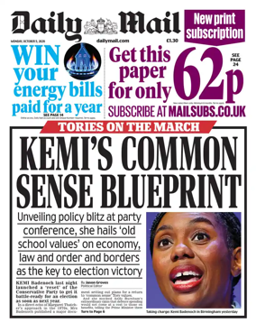 Cover of Daily Mail