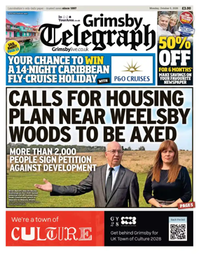 Cover of Grimsby Telegraph