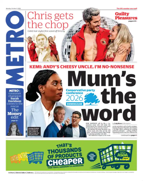 Cover of Metro (UK)