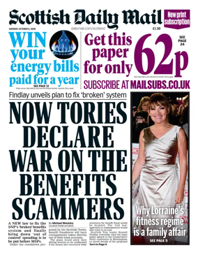 Cover of Scottish Daily Mail