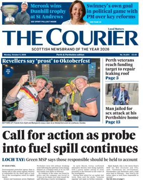 Cover of The Courier & Advertiser (Perth and Perthshire Edition)