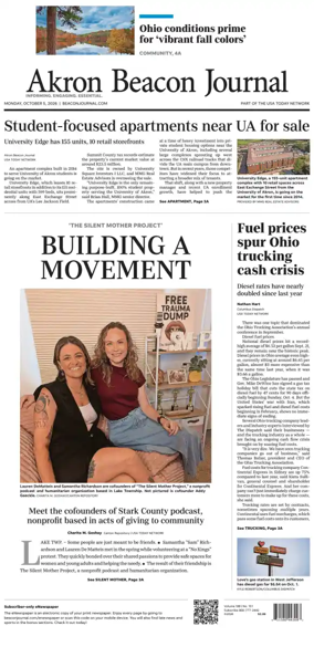 Cover of Akron Beacon Journal