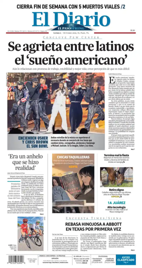 Cover of El Diario de El Paso