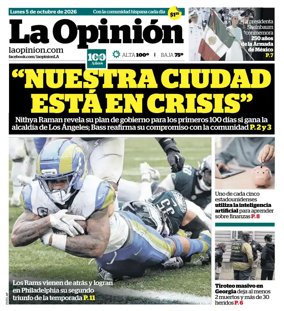 Cover of La Opinion
