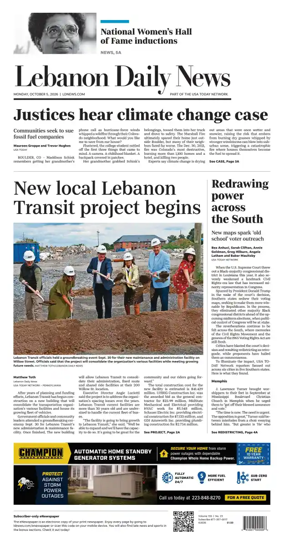 Cover of Lebanon Daily News
