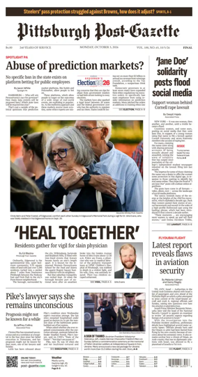 Cover of Pittsburgh Post-Gazette