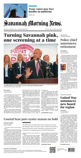 Cover of Savannah Morning News