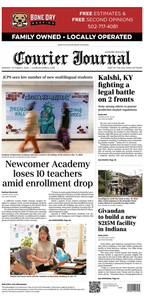 Cover of The Courier-Journal (Louisville)