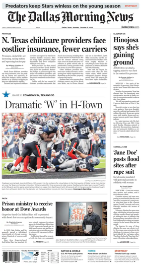 Cover of The Dallas Morning News