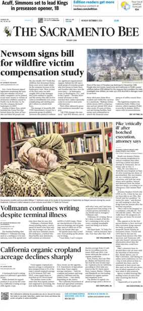 Cover of The Sacramento Bee