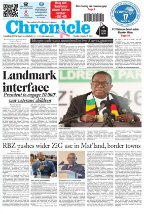 Cover of Chronicle (Zimbabwe)