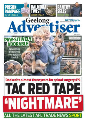 Cover of Geelong Advertiser
