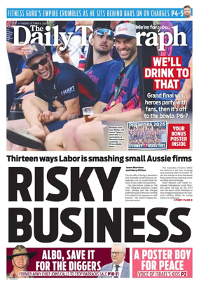 Cover of The Daily Telegraph (Sydney)