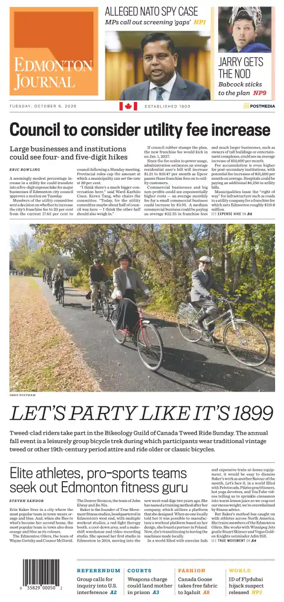 Cover of Edmonton Journal