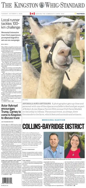Cover of Kingston Whig-Standard