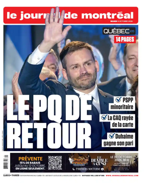 Cover of Le Journal de Montreal