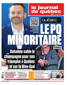 Cover of Le Journal de Quebec