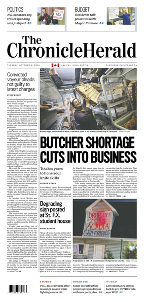 Cover of The Chronicle Herald (Provincial)