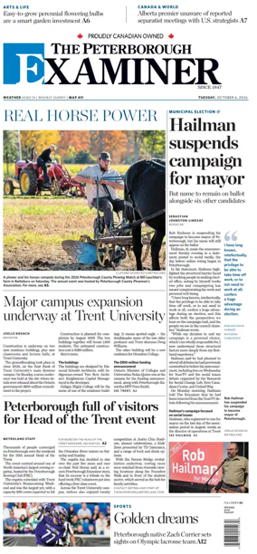 Cover of The Peterborough Examiner