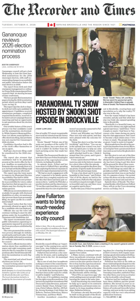 Cover of The Recorder & Times (Brockville)