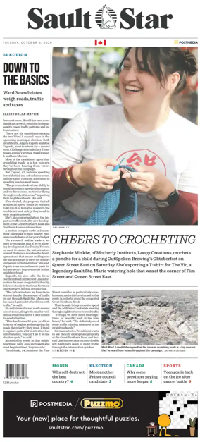 Cover of The Sault Star