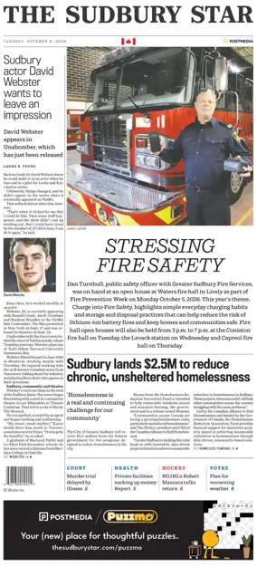 Cover of The Sudbury Star