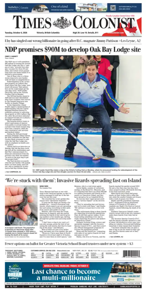 Cover of Times Colonist