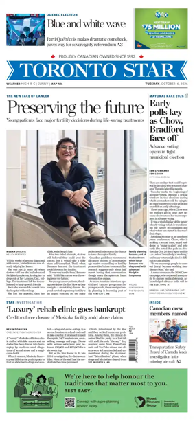 Cover of Toronto Star