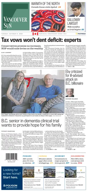 Cover of Vancouver Sun