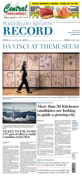 Cover of Waterloo Region Record