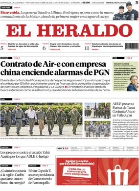 Cover of El Heraldo (Colombia)