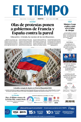Cover of El Tiempo (Bogota)