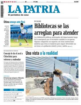 Cover of La Patria (Colombia)