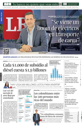 Cover of La Republica (Colombia)