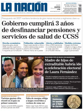 Cover of La Nacion (Costa Rica)