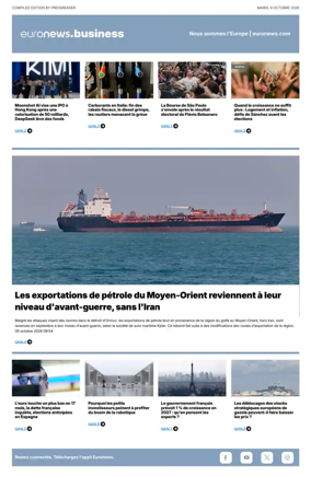 Cover of Euronews Business (French)