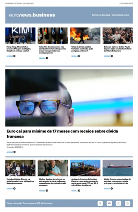 Cover of Euronews Business (Portuguese)