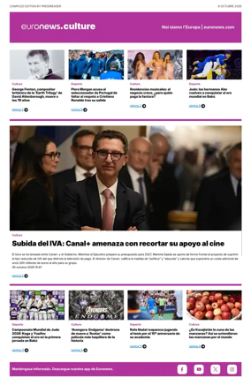 Cover of Euronews Culture and Sport (Spanish) Compiled Edition