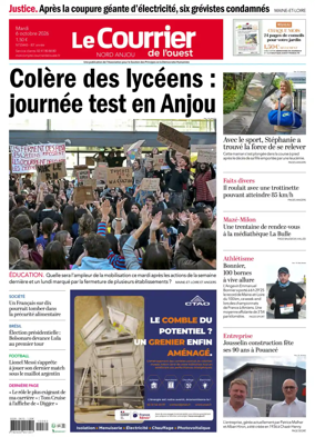 Cover of Le Courrier de l’Ouest (Nord Anjou)