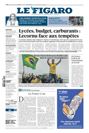 Cover of Le Figaro Print edition (CRF)