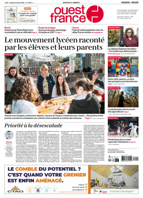 Cover of Ouest France (Angers / Segre)
