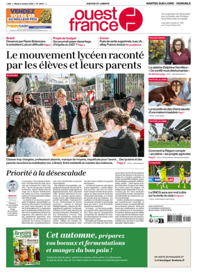 Cover of Ouest France (Nantes / Sud-Loire / Vignoble)