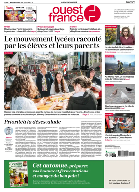 Cover of Ouest France (Pontivy)