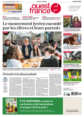 Cover of Ouest France (Pornic / Pays de Retz)