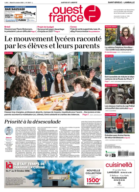 Cover of Ouest-France (Saint-Brieuc Lamballe)