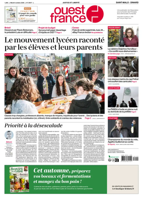 Cover of Ouest France (Saint-Malo)