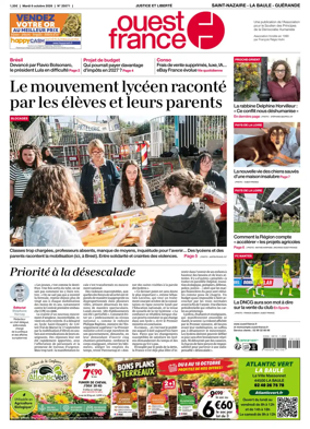 Cover of Ouest France (Saint-Nazaire La Baule Guerande)